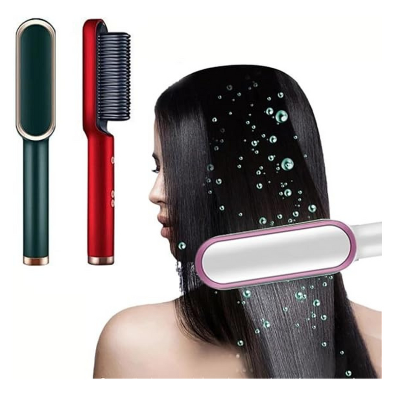 Escova Alisadora Elétrica Bivolt - VERDE