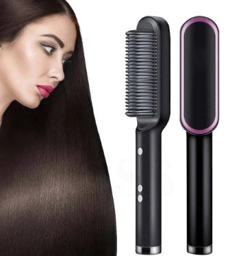 Escova Alisadora Elétrica Bivolt - BRANCA