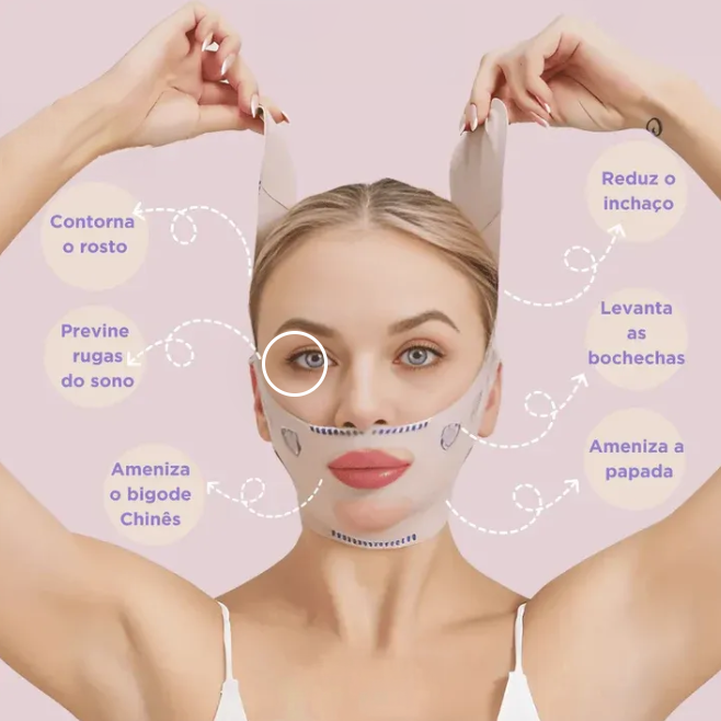 Máscara Modeladora Facial - suaviza rugas, reduz papa, melhora as dobras nasolabiais , levanta os músculos da maçã